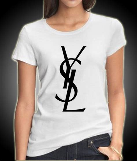 ysl raw edge shirt white|ysl t-shirts for women.